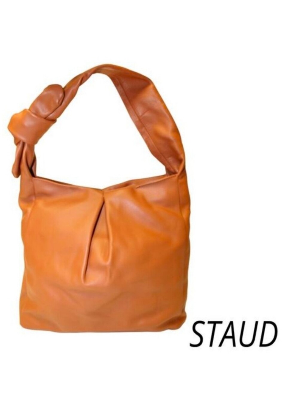 Staud Island Knotted Womens Supple Tan Leather Hobo Satchel Shoulder Bag - Picture 2 of 16